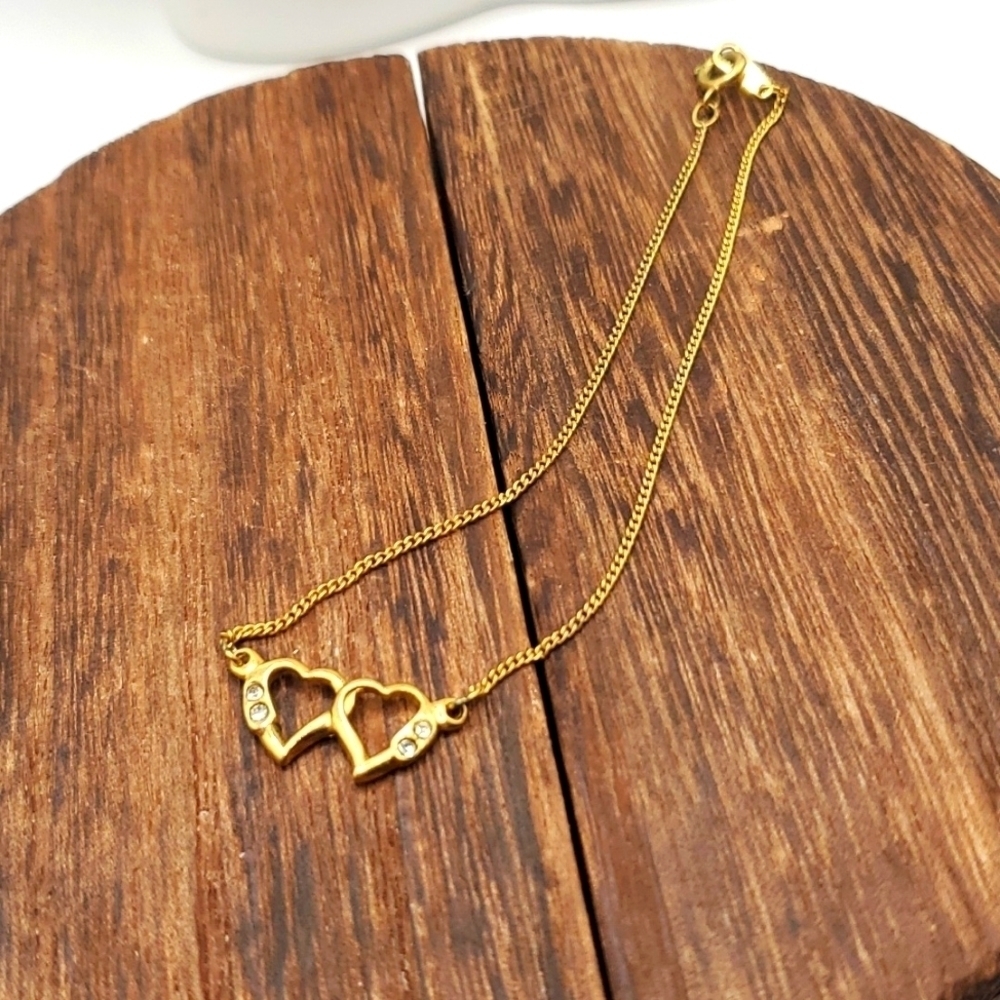 Anklet‎ B1903 twin flame hearts